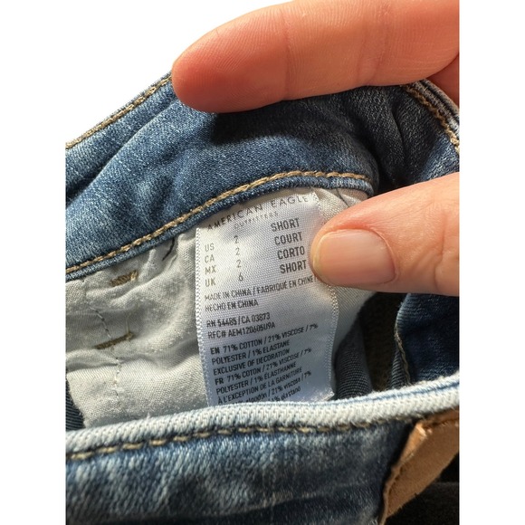 American Eagle Outfitters Women's Jegging Jeans Blue Distressed Ripped Size 2 - Picture 5 of 7